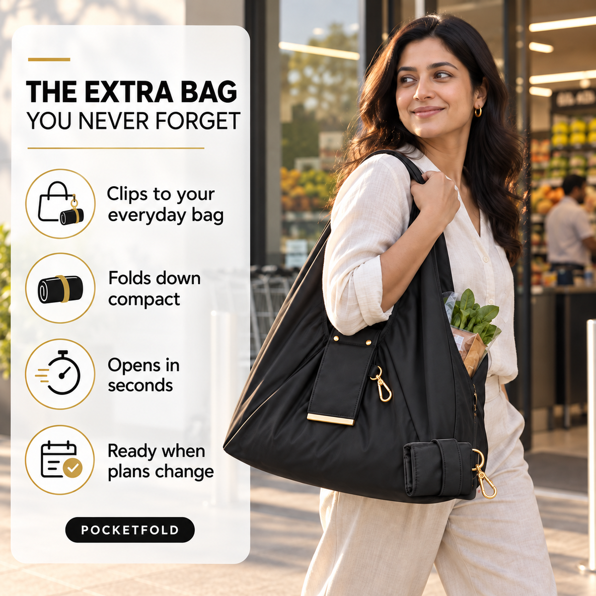 PocketFold hero: extra bag you never forget