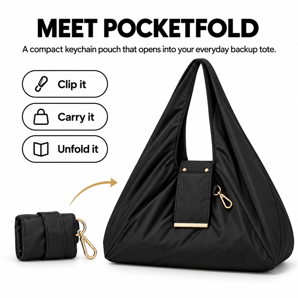 Meet PocketFold compact to full tote
