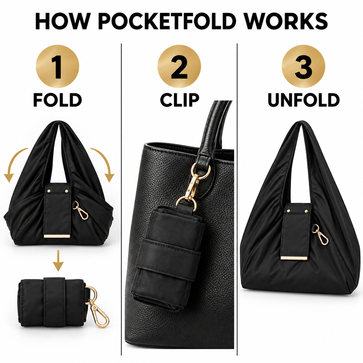 How PocketFold folds clips and unfolds