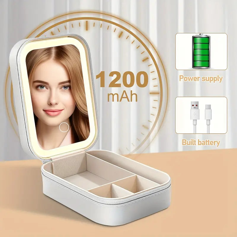 InfinityGlow™ Luxe LED Makeup Vanity | Portable Beauty Case