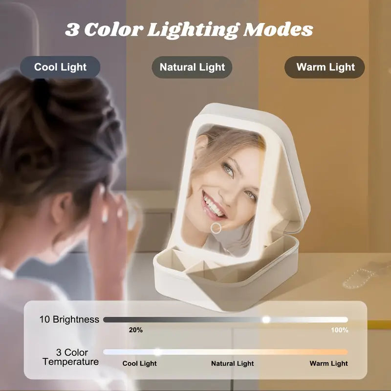 InfinityGlow™ Luxe LED Makeup Vanity | Portable Beauty Case