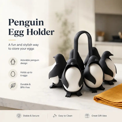 Egguins™ The 6-in-1 Penguin Egg Boiler, Holder & Server