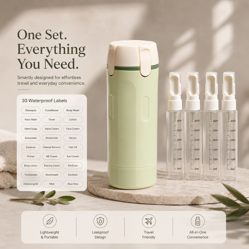 InfinityGo 4-in-1 Travel Bottle Set