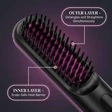 Close-up of dual-layer bristle head on a cordless styling brush